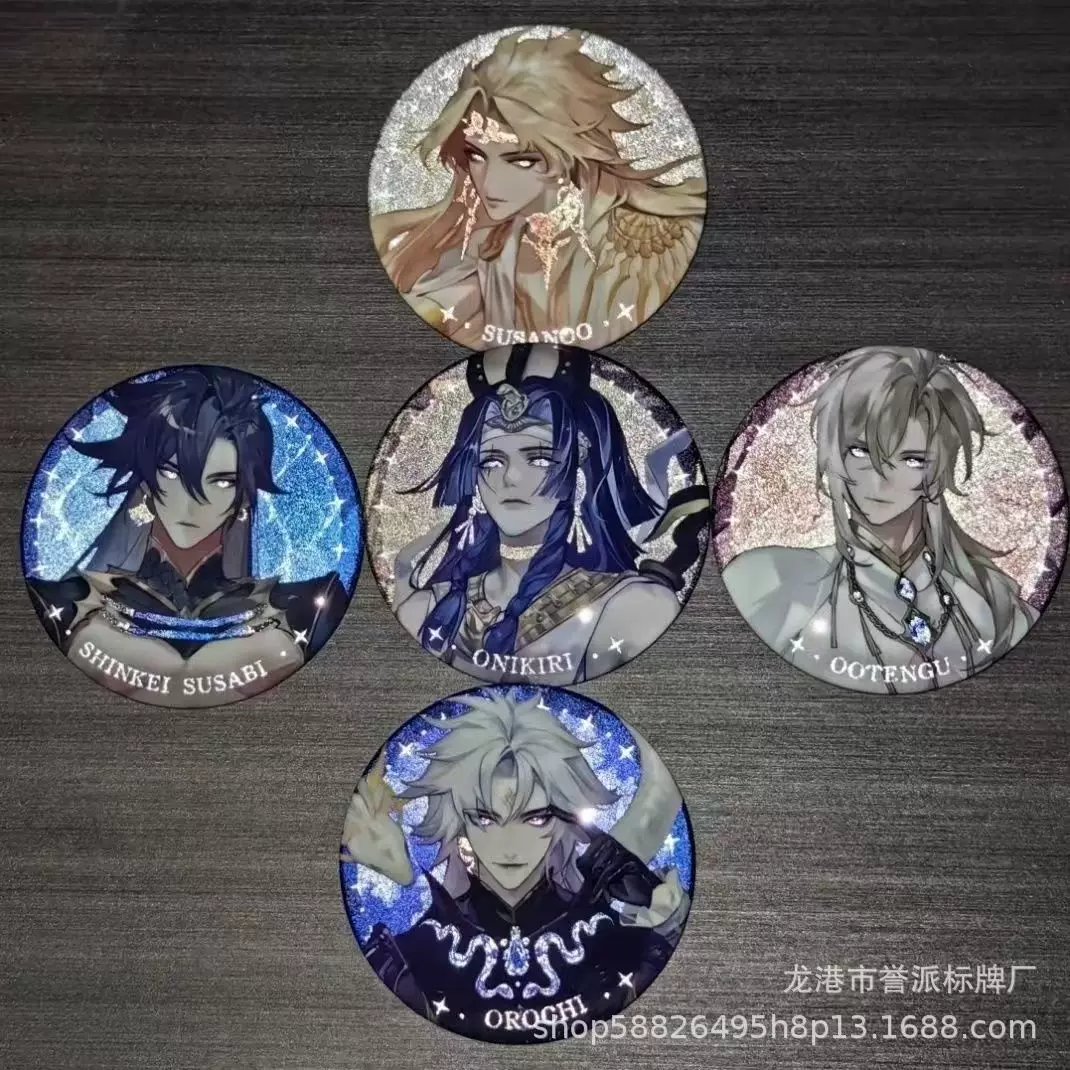 新款阴阳师动漫周边大蛇鬼切神启荒高颜值吧唧徽章高颜值包包挂饰