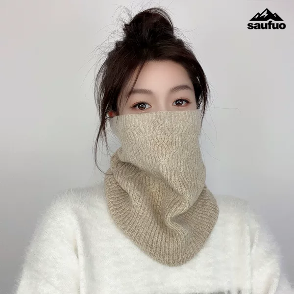 Simple and stylish knitted neck warmer, suitable for both men and women, for autumn and winter, ideal for outdoor cycling, providing wind and cold protection