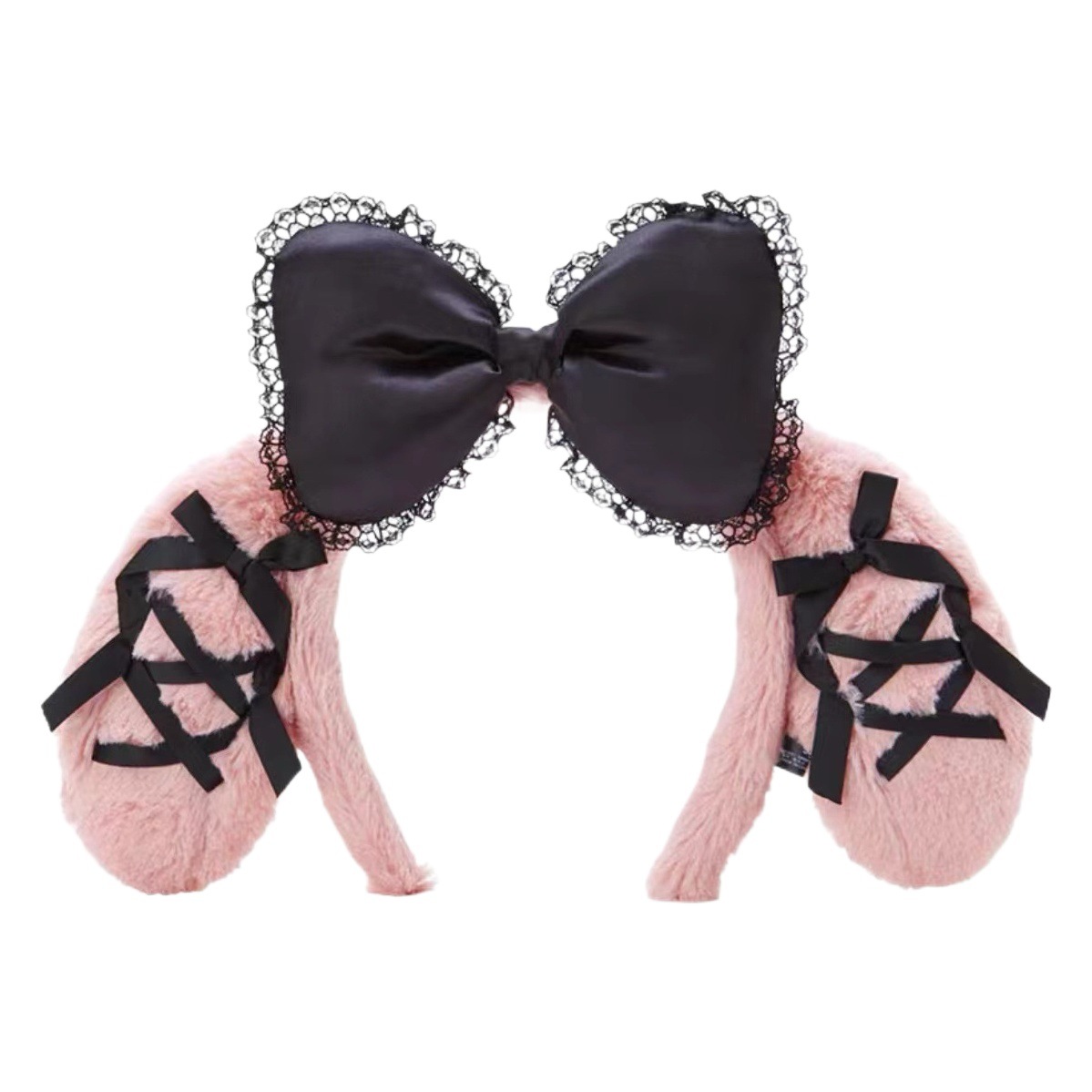 Diadema Kuromi Melody, Serie Lazo Oscuro, Pasador de Pelo Sanrio, Peluche, Colgante, Accesorio para el Cabello