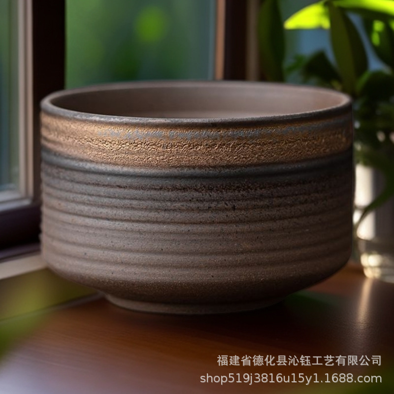日式鎏金铁釉抹茶套装百本立茶筅立抹茶碗复古抹茶工具宋代点茶器|undefined