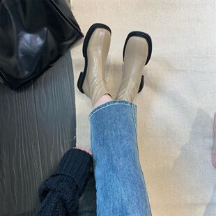 ��ʽС��ѥ2022���¿��n����^ܛƤ���ݶ�ѥŮƽ���Р���ѥ��