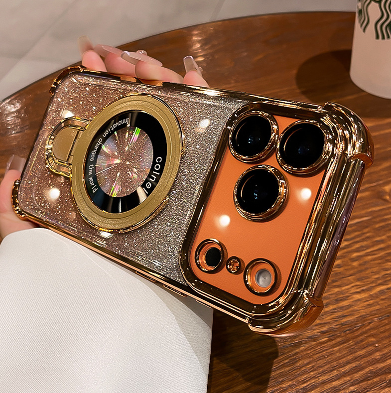 Bolsa de aire de cuatro esquinas transparente simple para iphone15 Apple 16ProMax funda para teléfono móvil 13 soporte de patrón de CD para hombres y mujeres