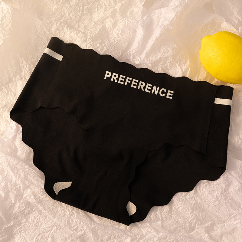Seda de hielo desnudo transpirable sin costuras ropa interior de mujer negro blanco gris puro algodón antibacteriano entrepierna media cintura chica envuelta en la cadera ropa interior de estilo deportivo image 9