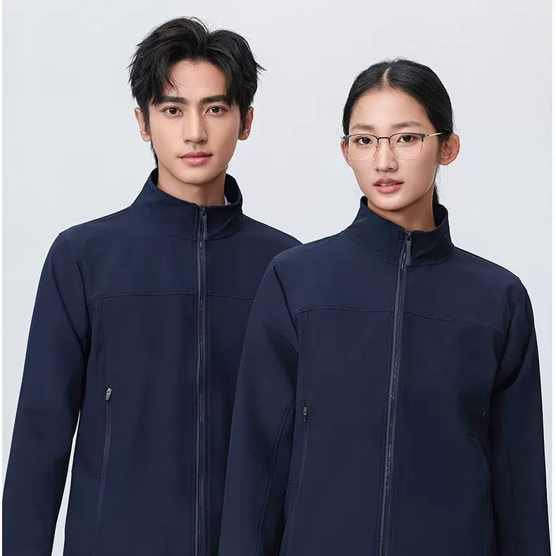 轻型立领冲锋衣防风保暖户外登山工作服装快递工衣可印logo外套