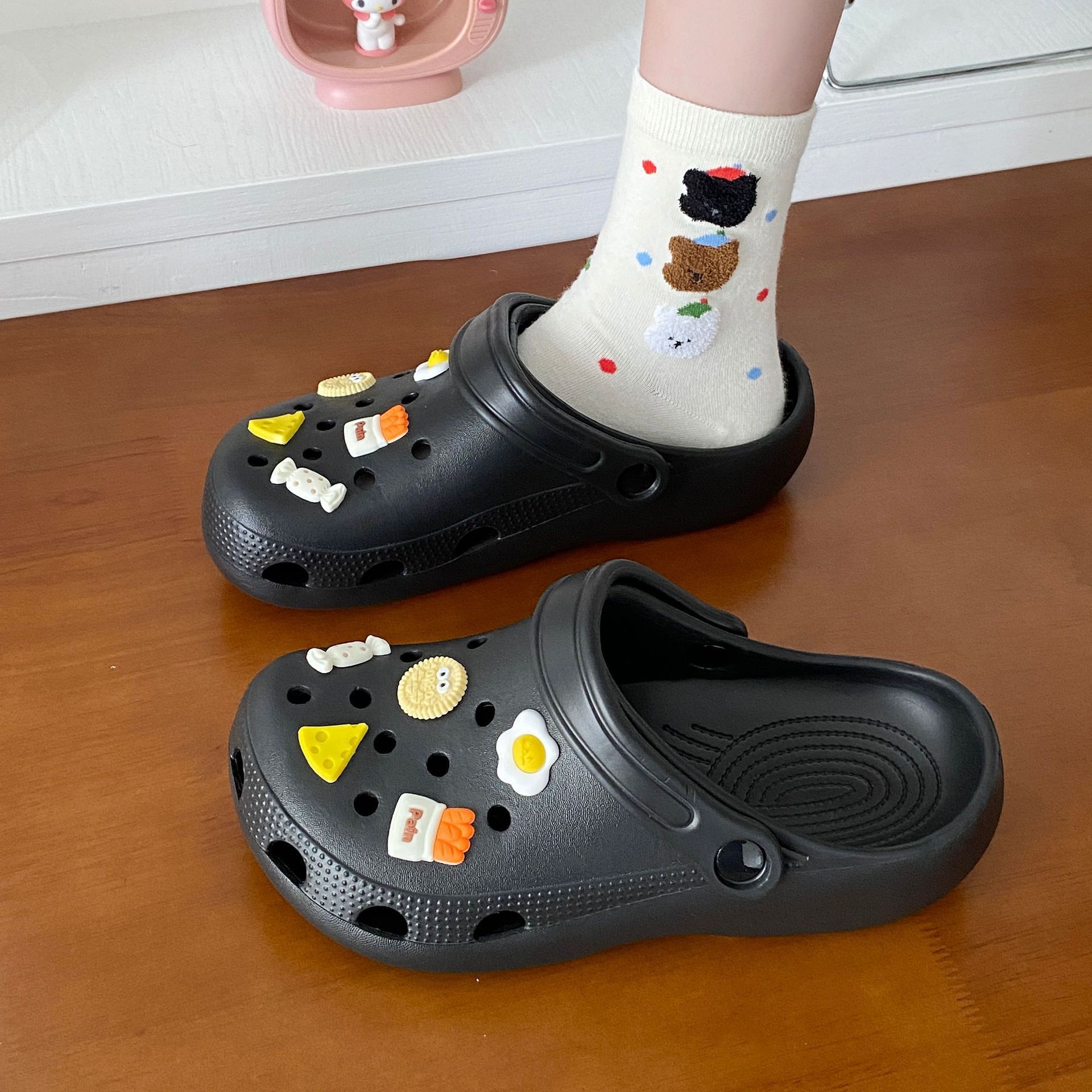 [12 홀 신발 케이크 치즈] 블랙