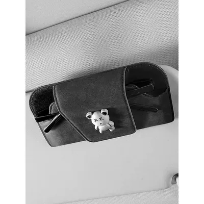 Car Glasses Clip/Bill Clip Visor Glasses Clip, Car - black-violent-bear-glasses-frame