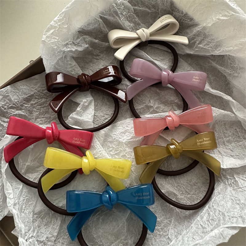Fashion Bow Knot Acetic Acid Sheets Hair Clip Hair Tie 1 Piece display picture 2