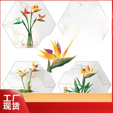 pvc仿真花天堂鸟系列鹤望兰插花配件酒店橱窗火鹤装饰仿真花手感