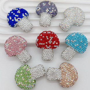 GYPSOPHILA pottery mud full of mushrooms drill ball straight hole beads DIY mobile phone chain key chain cartoon bag chain accessories