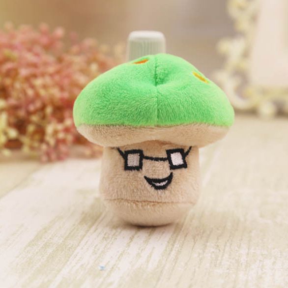 Juguetes de peluche con sonido de hongos rosas y verdes para perros y gatos, suministros al por mayor para perros, alivio del aburrimiento para gatos. image 5