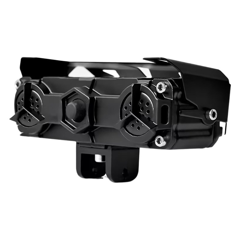 Transfronteriza de La Motocicleta llevó la lámpara Blanca Amarilla de doble Luz de cuatro ojos exterior proyector del coche eléctrico modificado faro LED lámpara