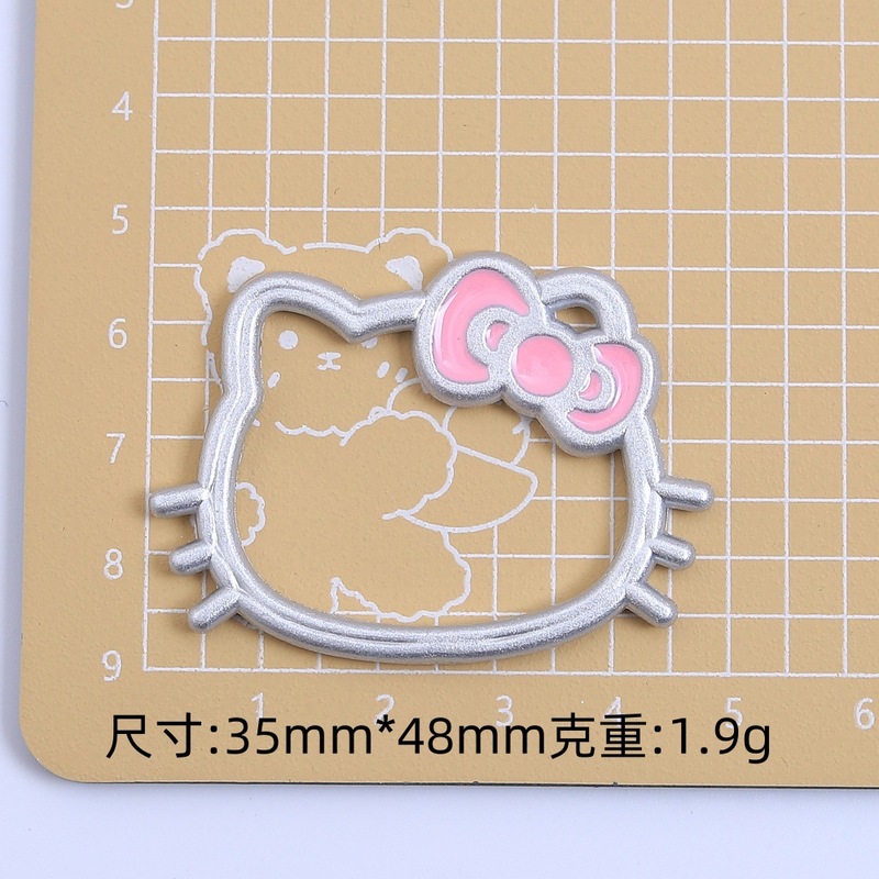 かわいい中空猫の頭漫画手作り diy ジュエリーアクセサリークリーム接着剤樹脂小物ヘアピン材料パッケージ|undefined
