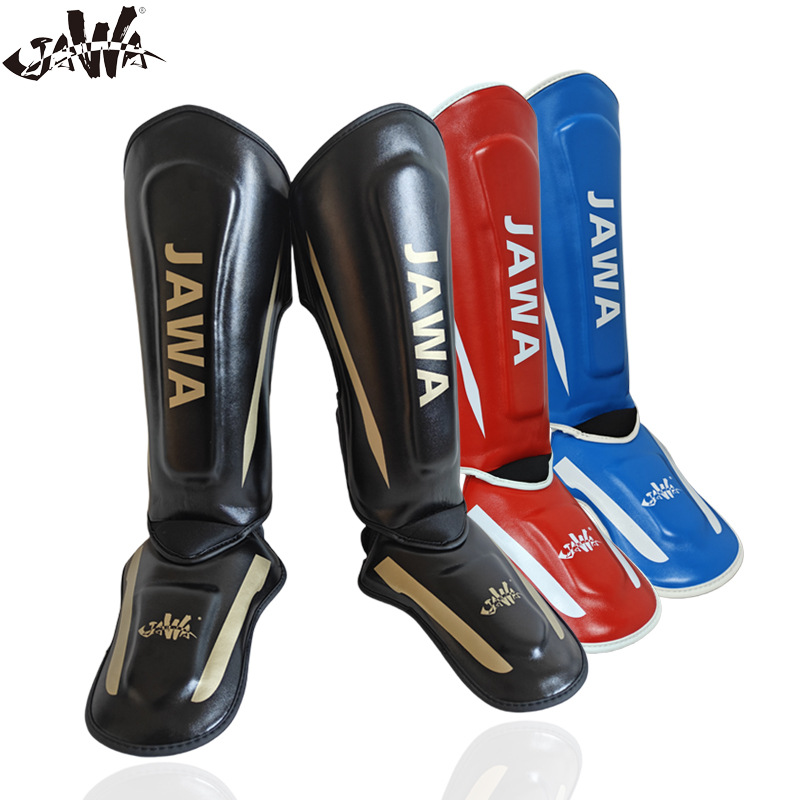 Cross-border JAWA Sanda Leg Protectors Thickened Muay Thai Shin Protectors Fighting Fighting and Fighting conjoined Shin Protectors Leg Protectors Instep Training Protectors