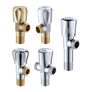 Copper Angle Valve, High-Flow Copper Threaded Triangle Valve, One Inlet Two Outlet Water Stop Valve, Toilet Check Valve, Wholesale Water Distributor