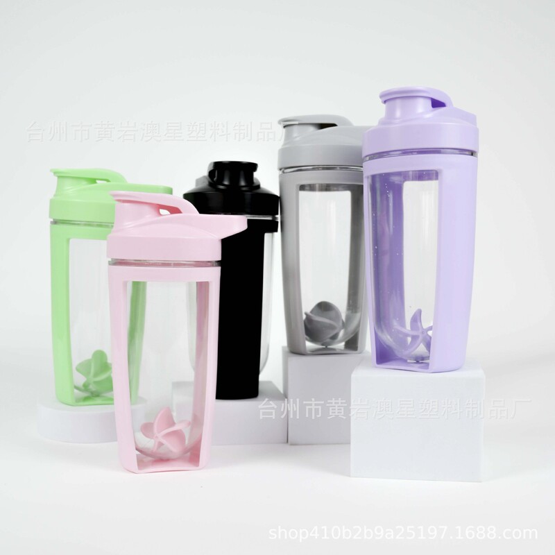 Factory direct supply 500ml clamshell with handle double sets of shake cup protein powder mixing gym with scale