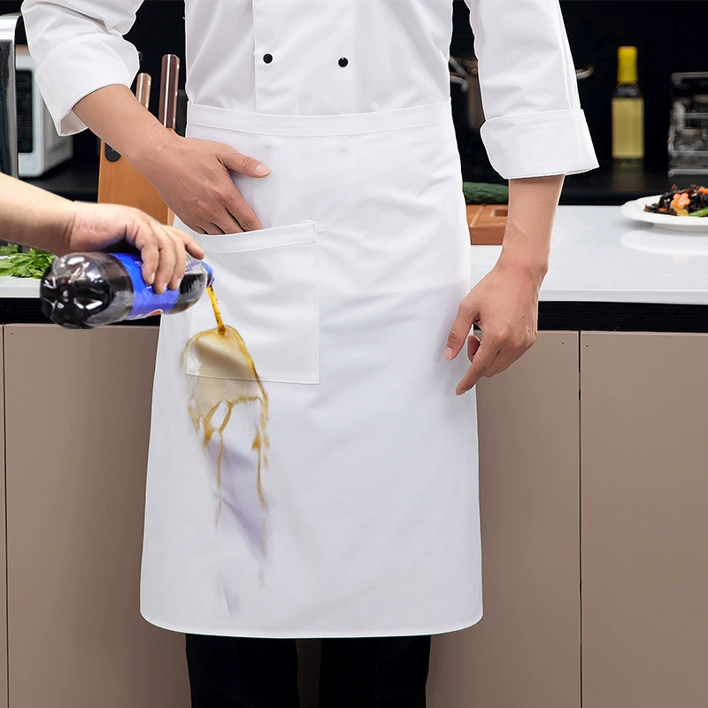 Шеф-повар Фартук отель изысканная вышивка отель Ресторан ресторан столовая кухня мужчины и женщины же половина фартук