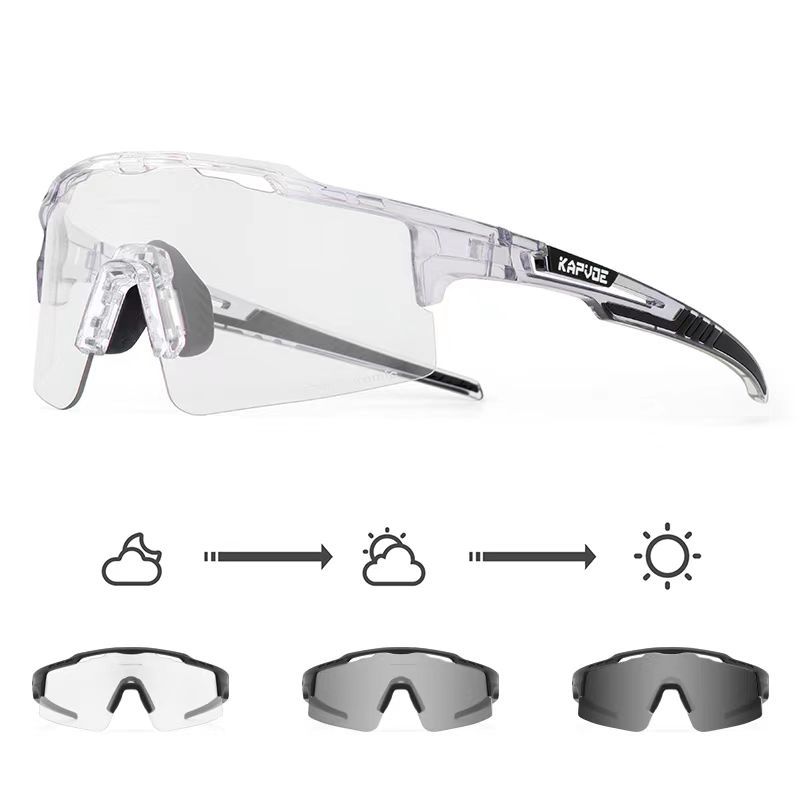 Gafas Fotocromáticas para Ciclismo de TR90 Polarizadas y Antiencandilamiento, para Montaña y Ruta
