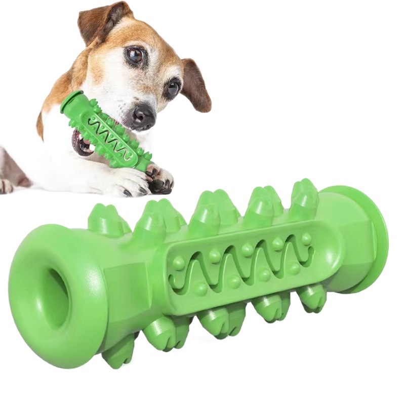 Amazon nuevo juguete para mascotas mordedor palo perro resistente a mordeduras de dientes Limpieza de huesos cabeza perro juguete suministros para mascotas al por mayor