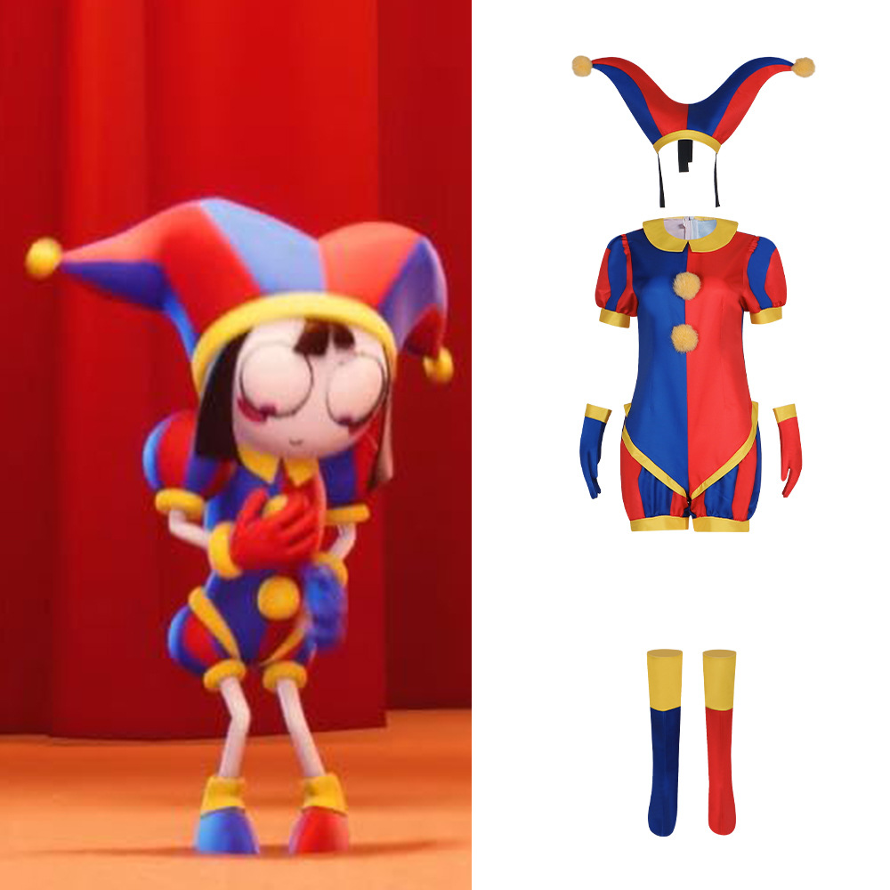 神奇數字馬戲團帕姆尼cos服帕姆尼小丑緊身衣cosplay角色扮演服
