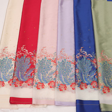 金银丝世外桃源色织大提花面料马甲汉明妆花马面裙布料汉服新E18