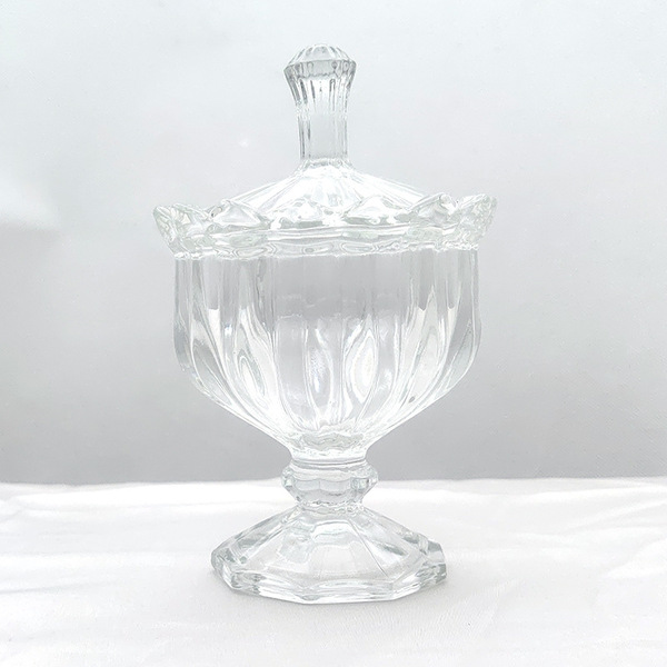 French retro relief crystal glass candy can glass cup Glutonal…