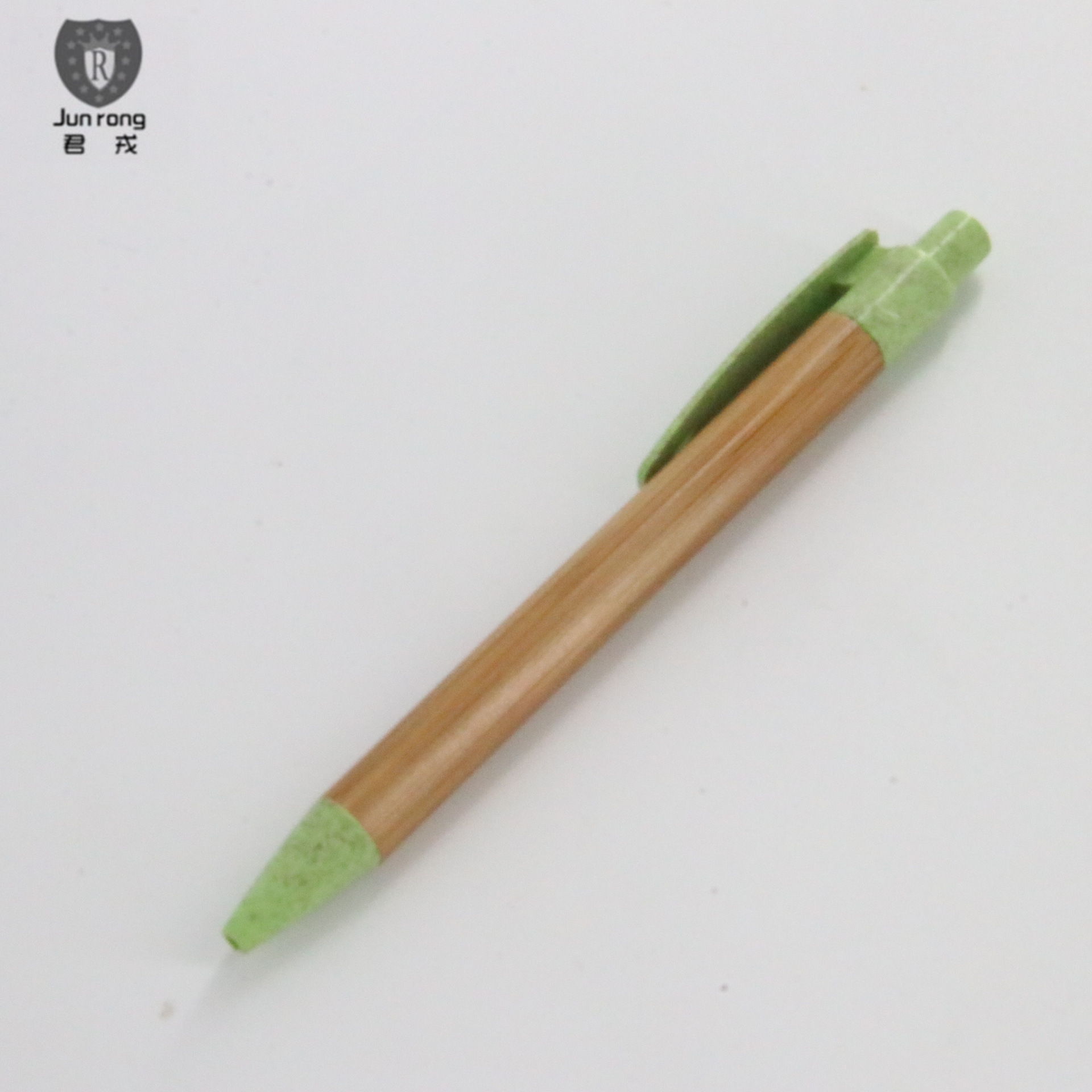 Verde Internet celebridad bolígrafo titular de la pluma de plástico láser logo prensa pluma de regalo pluma de bambú madera medio aceite pluma Madera