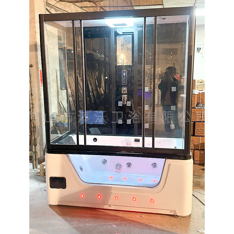 Acrílico ducha sala de vapor hogar Baño integrado vapor húmedo y seco partición Baño