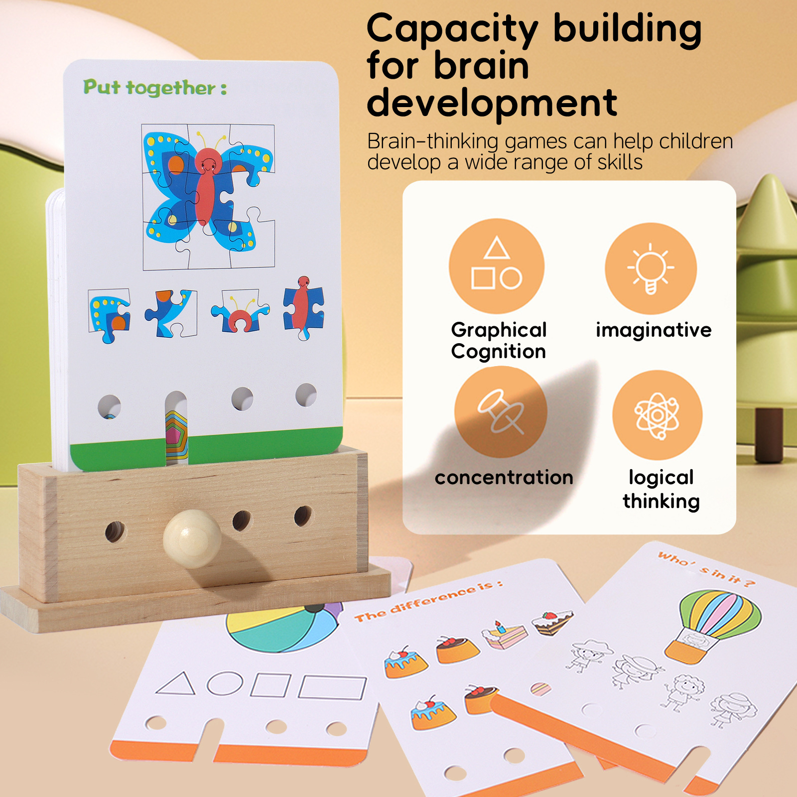 Logic puzzle house entrenamiento de pensamiento infantil juegos de mesa puzzle forma digital emparejamiento desbloqueado juguetes de enseñanza temprana