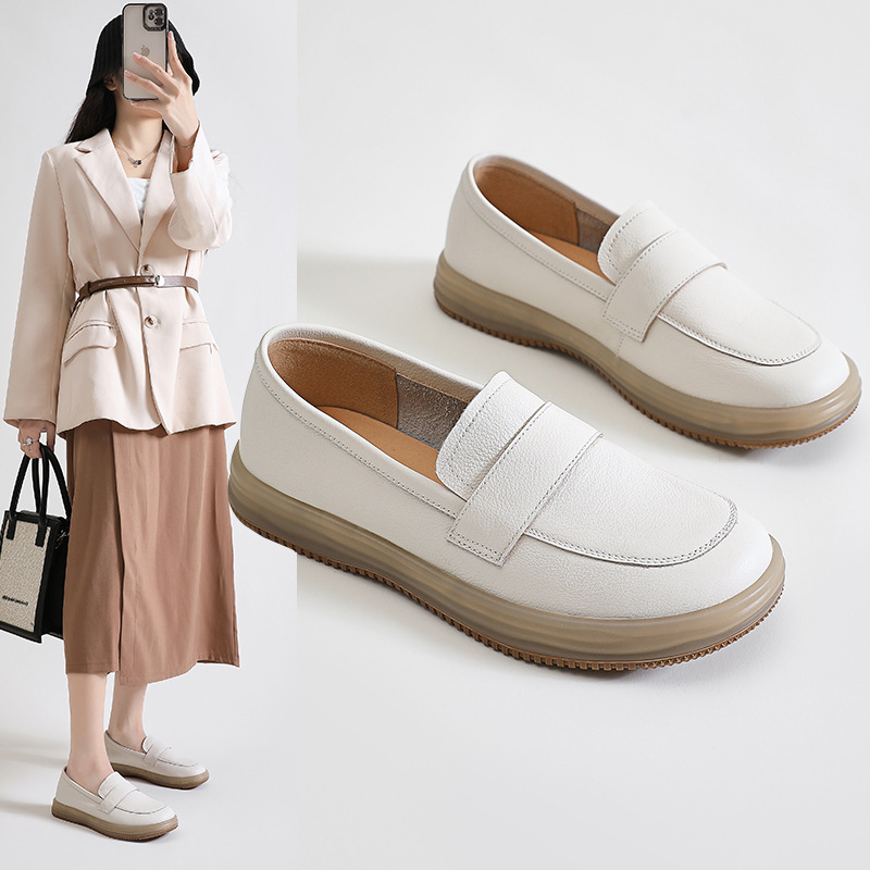 范顺1018-6孕妇一脚蹬软底软面不累脚平底护士鞋白搭休闲小白鞋女