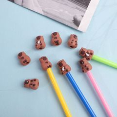 かわいいカピバラ鉛筆キャップ漫画小学生児童中性ペン保護カバーソフトペンセット工場卸売り