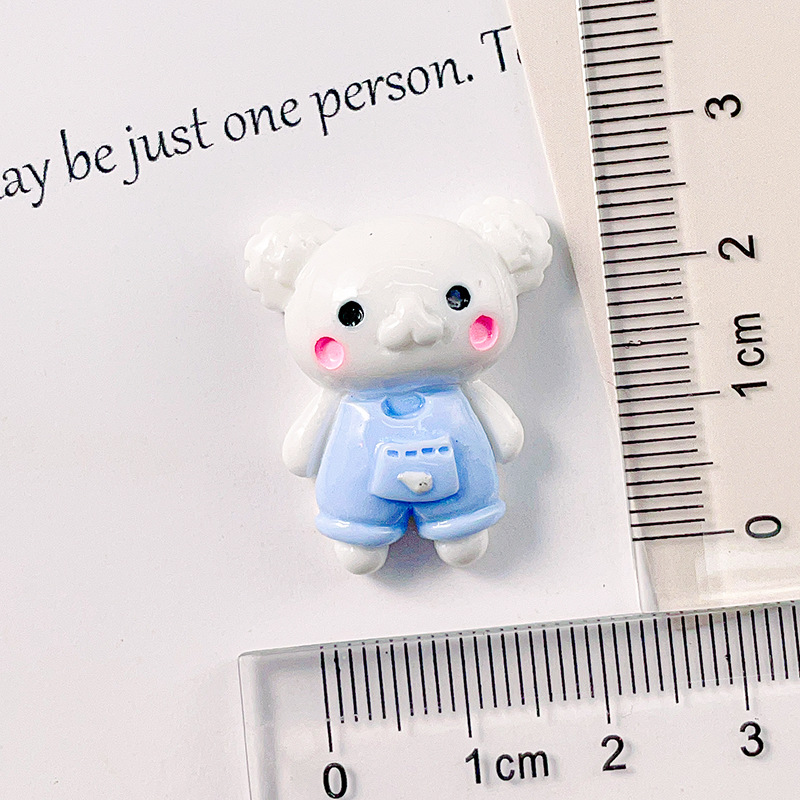 Dibujos animados oso brillante accesorios de resina conejo lindo cerdo DIY crema pegamento horquilla accesorios para el cabello teléfono caso paquete de material