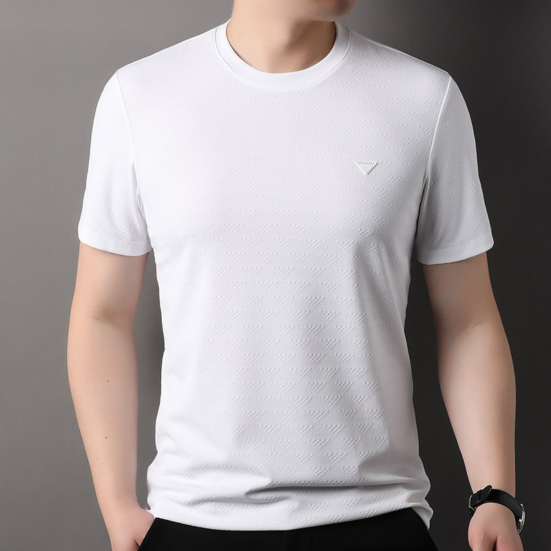 Fashionable solid color base body-friendly short sleeve T-shirt for…