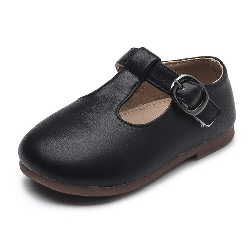 Baby Princess Shoes Children's Soft Soled Toddler Shoes Spring and Autumn Girls' Single Shoes Velcro Versatile Infant Leather Shoes Summer