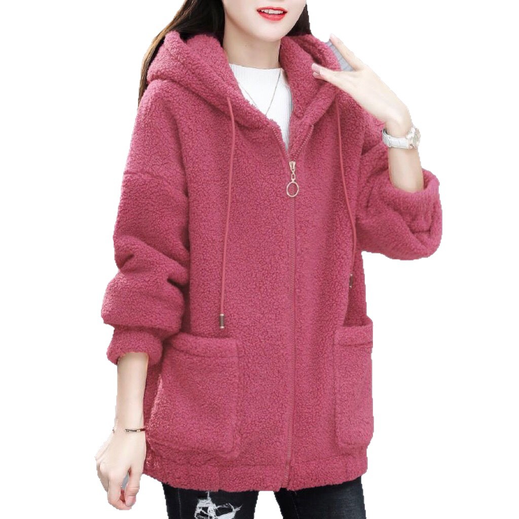 Invierno de mediana edad explosivo ropa de mujer de cordero chaqueta suelta de cachemira de mujer tamaño grande combinación casual agarrar ropa de vestir suéter image 5