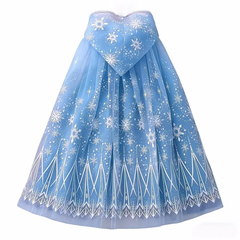 Cross-Border Girls' Frozen Elsa Anna Princess Cape Spring Summer Autumn Baby Birthday Cosplay Long Cloak
