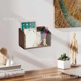 木制壁挂式信封邮件架亚克力透明文件收纳架办公室桌面杂物整理盒