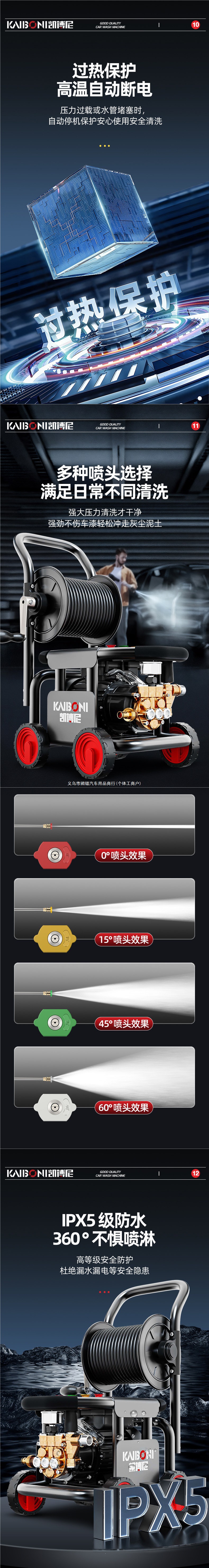 Kainboni car washer for home use, 220V high-pressure water gun, high-power new model, portable cleaning pump