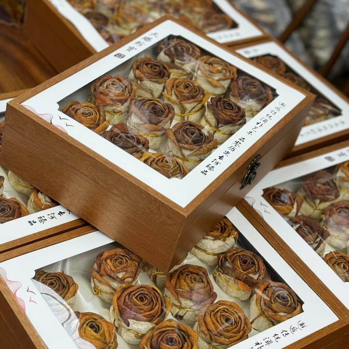 Xinhui Chenpi Rose Shaped Dried Tangerine Peel Flower 600g Gift Box for Tea and Brewing preparation