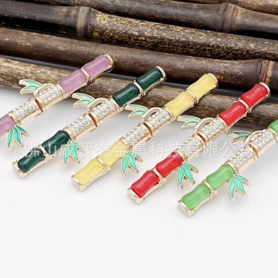 竹报平安新中式子母扣 种上一片竹许一世安静淡然 风动墨竹着于裳