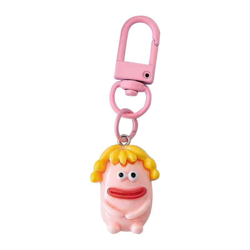 Bonita boca grande extraña llavero salchicha colgante estudiante pequeño libro rojo con accesorios colgante de color para amigos regalos