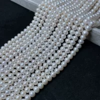DS065 Четыре стороны света 12-13mm почти неполный 38cm белый натуральный пресноводный жемчуг полуфабрикат
