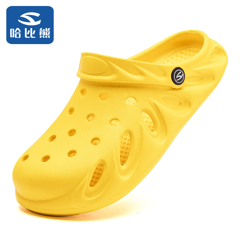 哈比熊成人凉拖2021新款儿童洞洞鞋轻底男女透气拖鞋花园鞋子代发