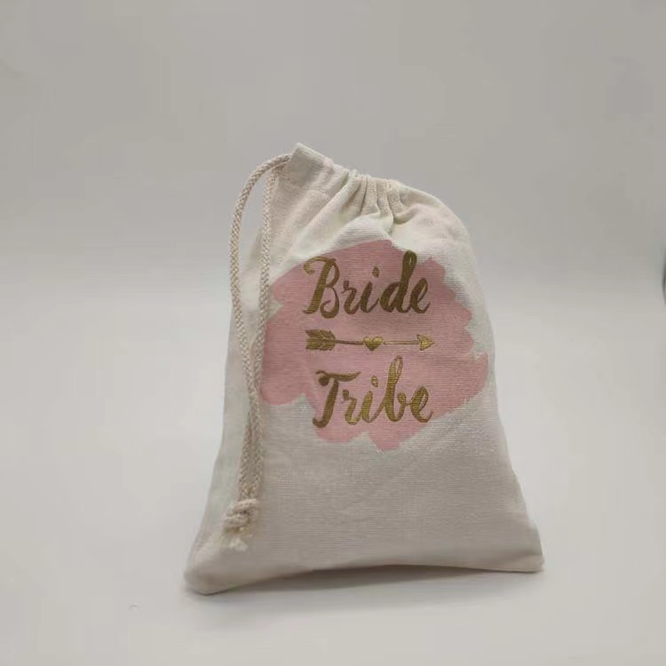 帆布袋印刷白色帆布袋束口小布袋抽绳棉麻布袋子亚麻杂大容量印刷