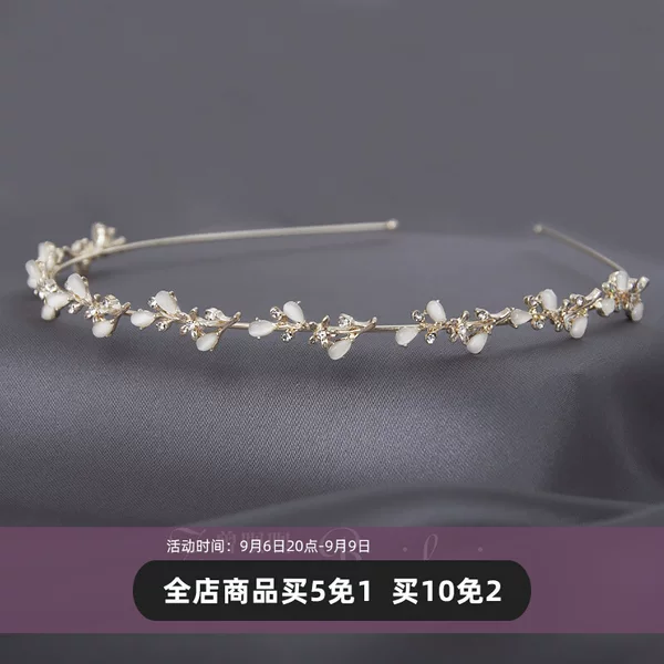 Fairy style ~ Gardenia Mori headband Super fairy all-match hairpin retro internet celebrity high-grade thin edge outing headband