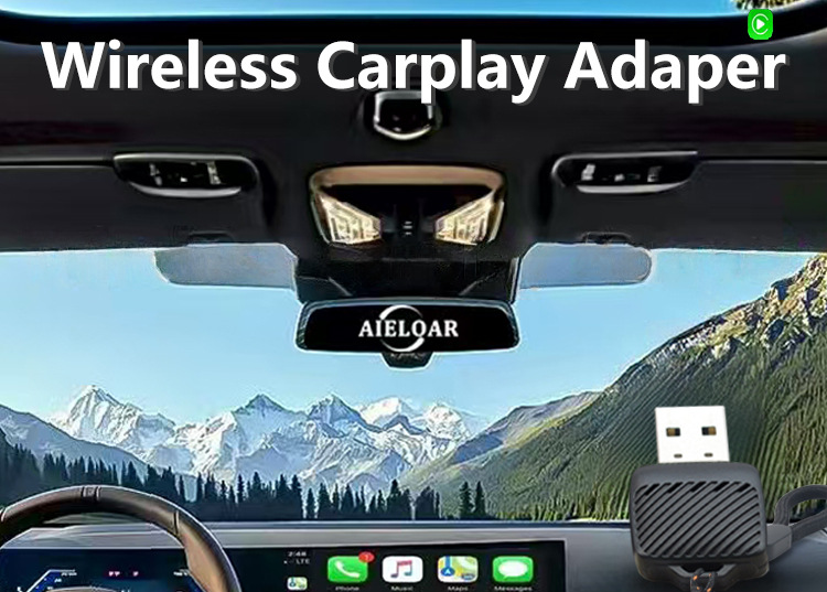 Cross-Border Wired to Wireless Carplay Box Suitable for Apple Two-In-One Car Interconnection Box Adapter