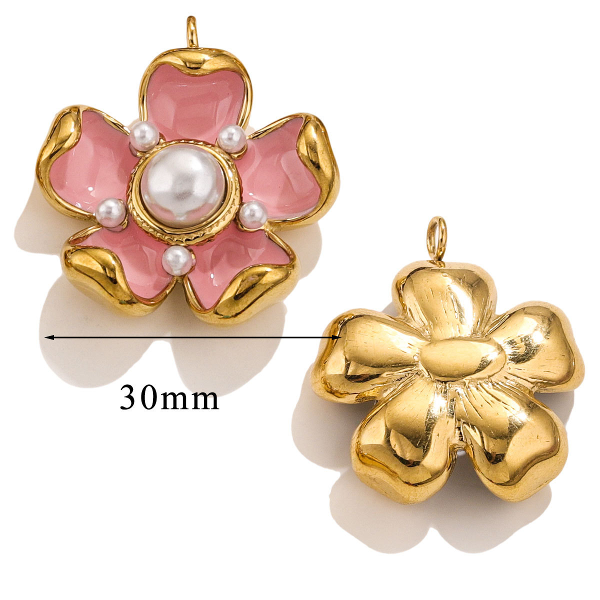 Nuevos pétalos de rosa colgante de goteo de aceite diseño chino retro temperamento simple tridimensional diy perlas pendientes