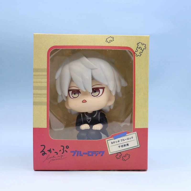 Sitting anime chibi figure, collectible character figures, multiple characters and versions