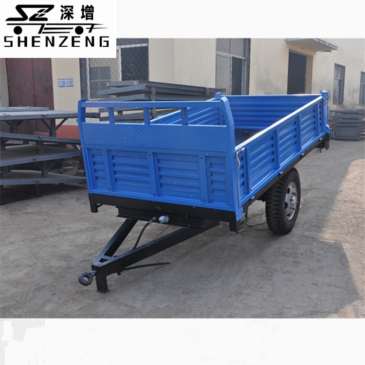 2吨自卸挂车 农用拖车自卸拖车 牵引拖车 液压拖车 农用拖车