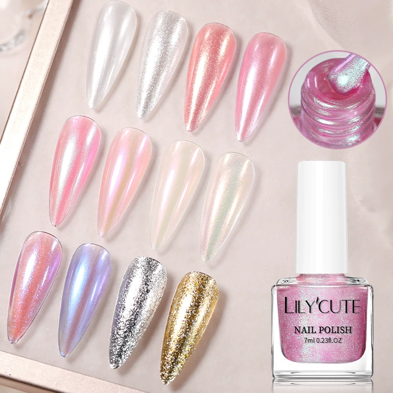 Новый быстросохнущий металлический лак для ногтей, маникюрный лак для ногтей, яркая масляная основа, тонкий блестящий лак для ногтей, базовый клей, набор для дизайна ногтей
