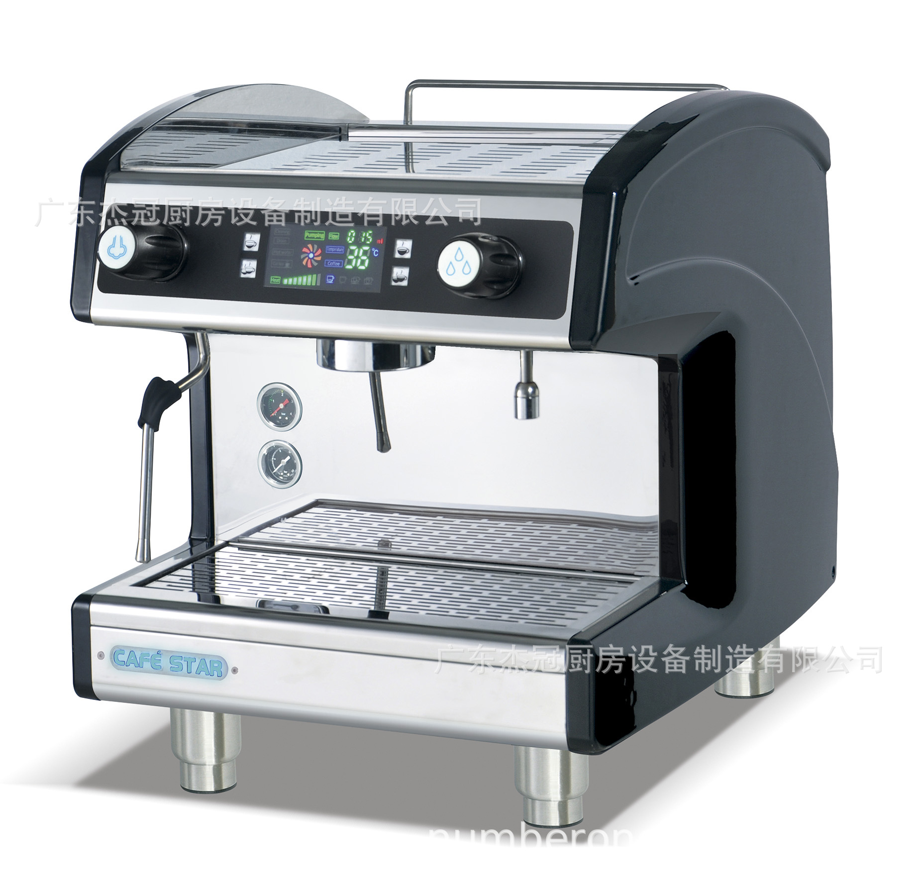 Máquina de café semiautomática comercial de doble cabeza K202T café de té con leche, máquina de extracción de leche, máquina de té y café italiano